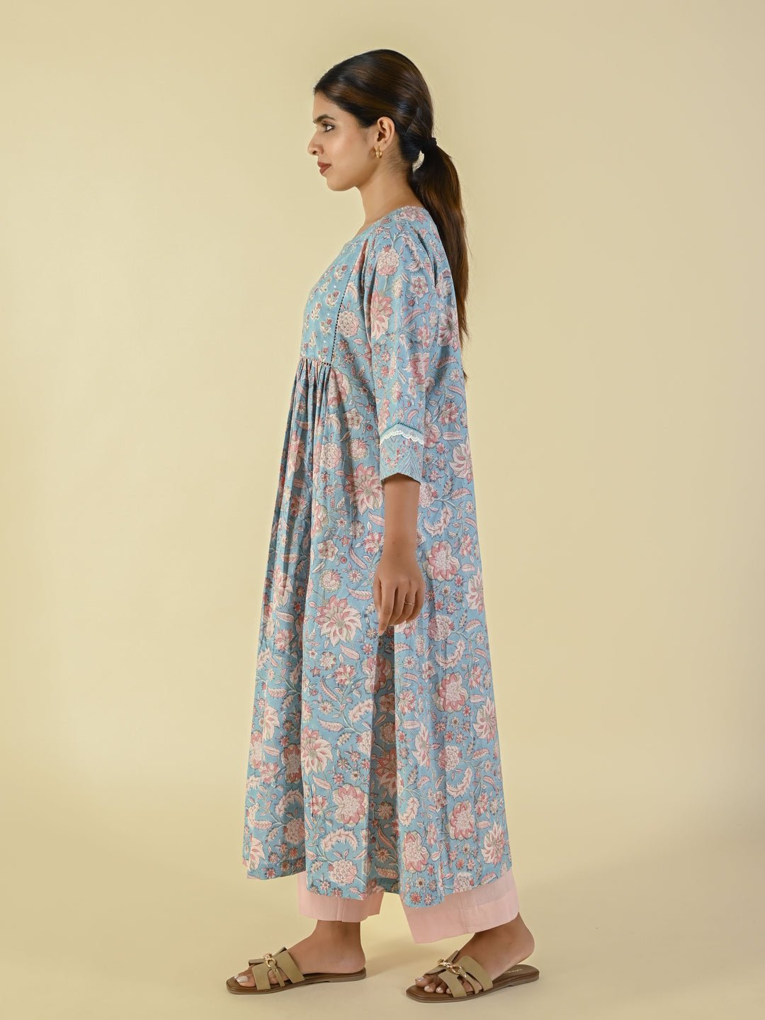 Hand block printed cotton tunic