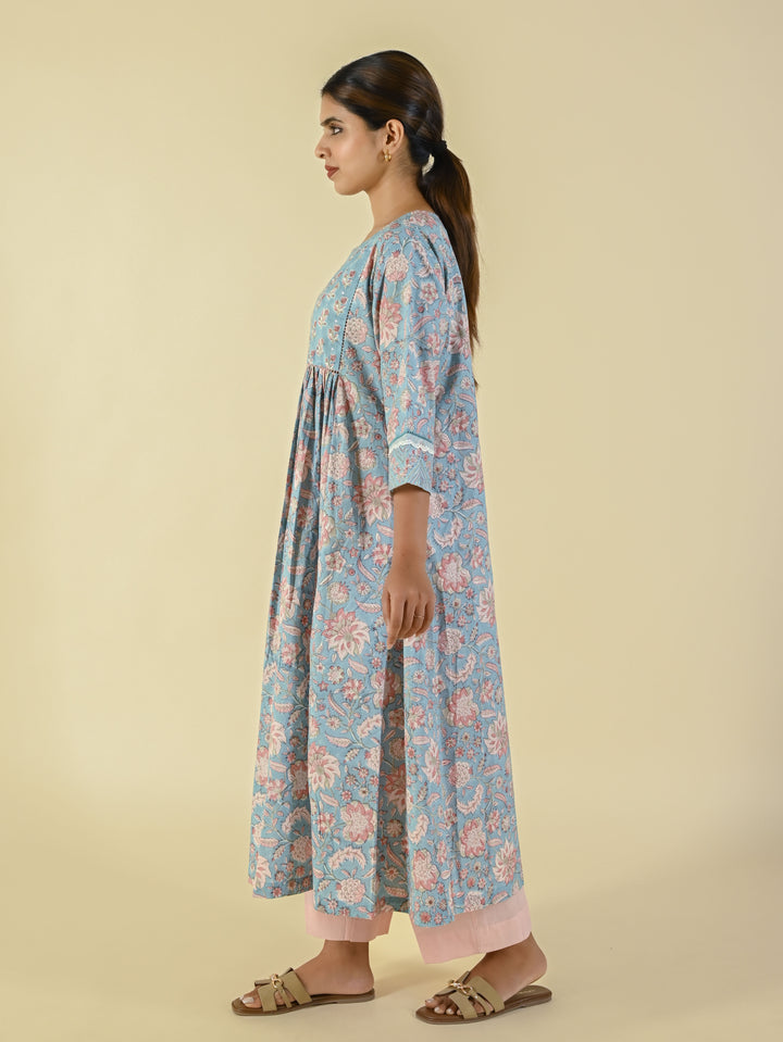 Hand block printed cotton tunic
