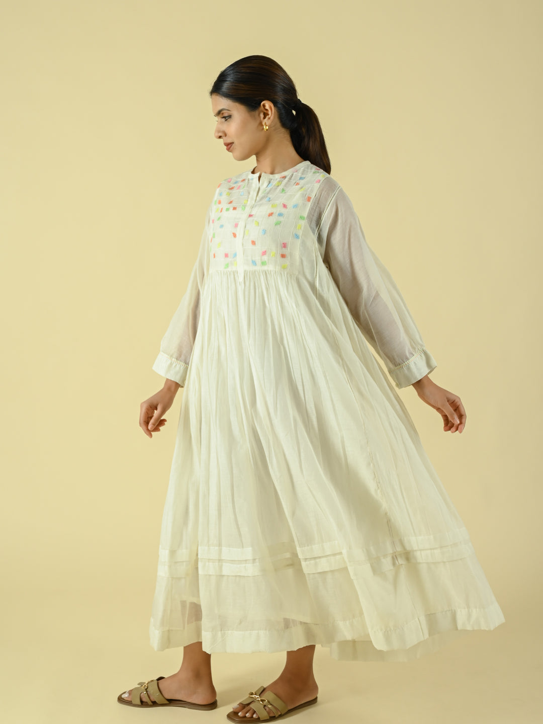 Ivory moss dress
