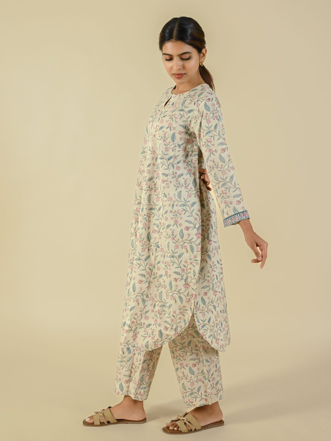 Hand block printed cotton co-ord set