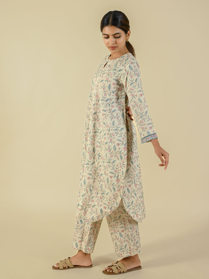 Hand block printed cotton co-ord set