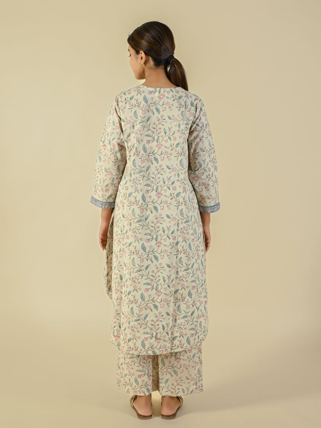 Hand block printed cotton co-ord set