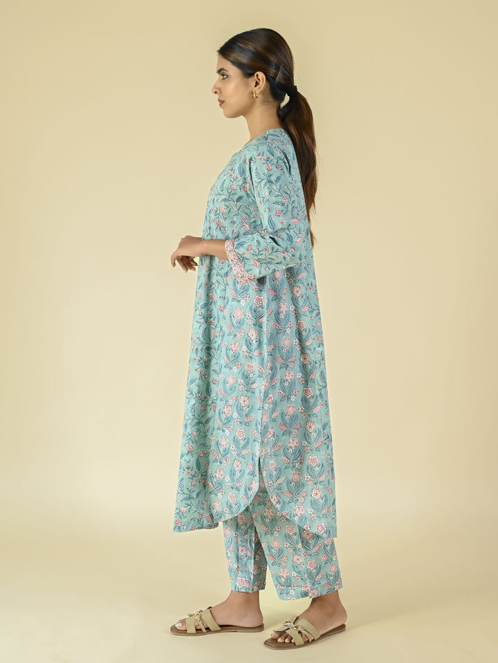 Hand block printed cotton co-ord set
