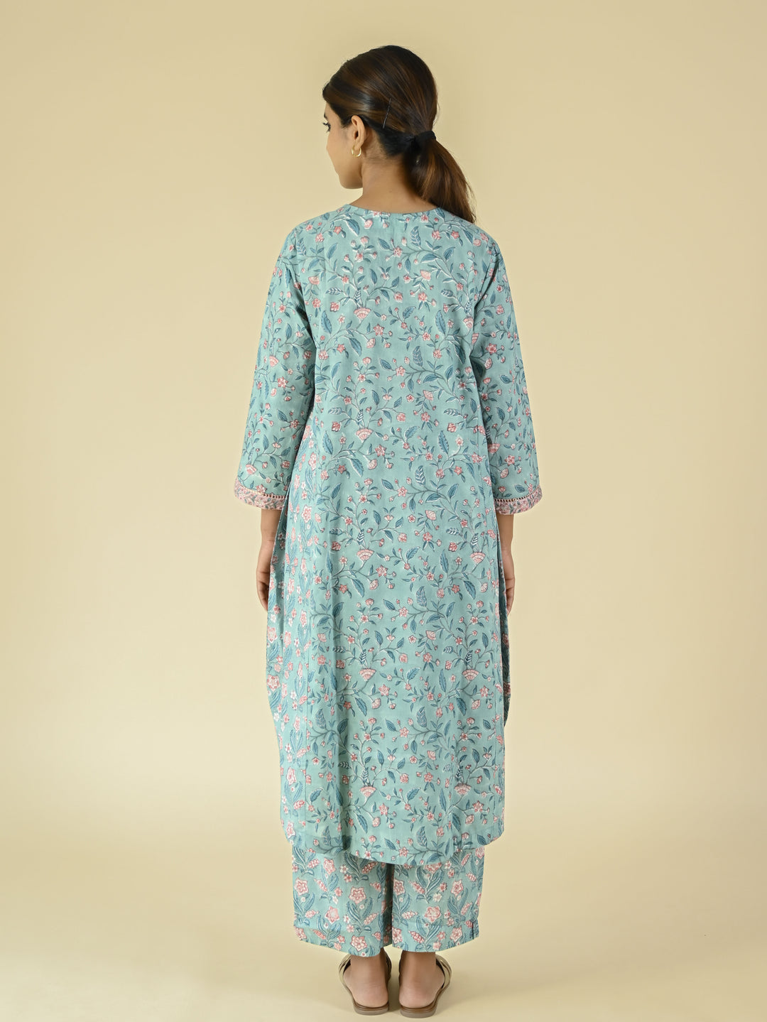 Hand block printed cotton co-ord set