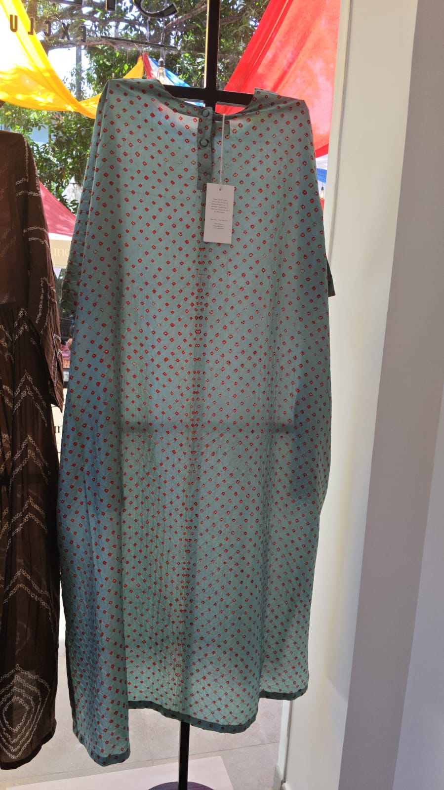 Aqua green silk bandhani top